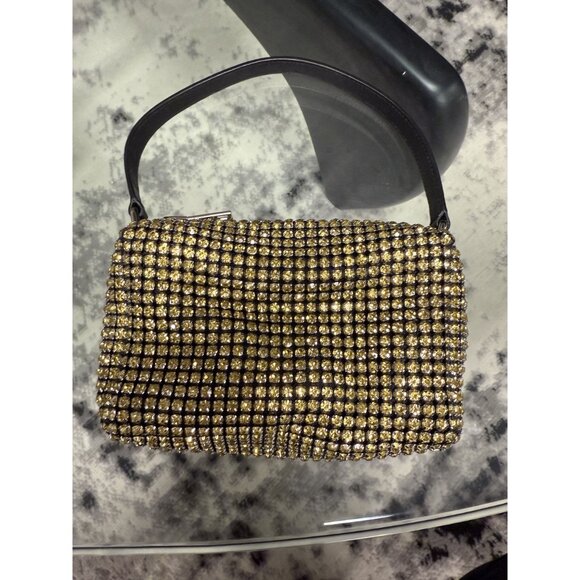 Alexander Wang Womens Rhinestone Mini Bag With Leather Strap & Zipper Closure - Picture 2 of 10